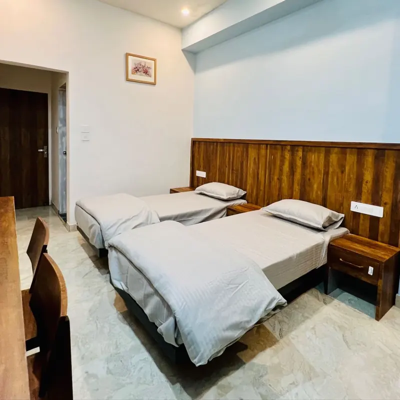 Premium room interior with marble floor at Karol's Villa Girls PG, Malviya Nagar